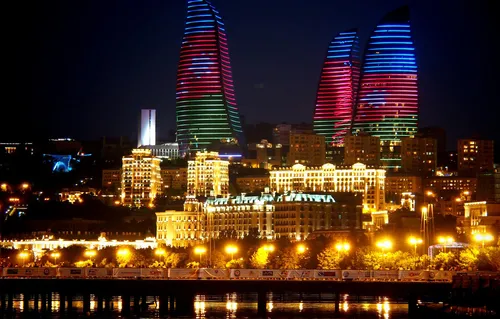 Азербайджан Обои на телефон город с высокими зданиями