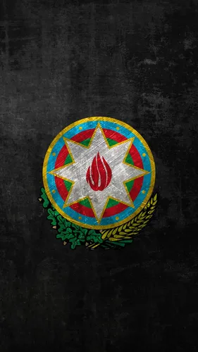 Азербайджан Обои на телефон красочный круг с символом