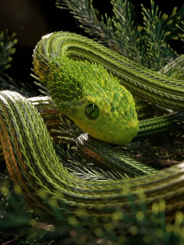 Змея Обои на телефон зеленая змея на дереве