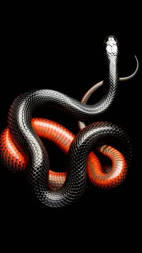 Змея Обои на телефон змея на черном фоне