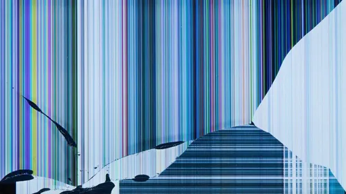 Разбитый Экран Обои на телефон здание с голубой стеной