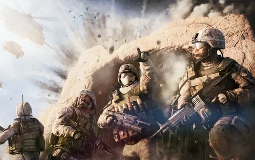 Военные Обои на телефон группа солдат в бою