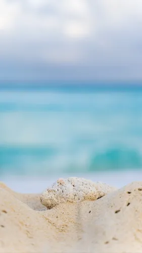 Море Пляж Обои на телефон песчаный пляж со скалой