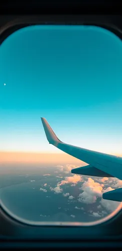 Самолет Обои на телефон крыло самолета в небе
