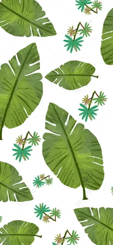 Тропические Листья Обои на телефон арт