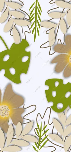 Тропические Листья Обои на телефон группа желтых и зеленых объектов