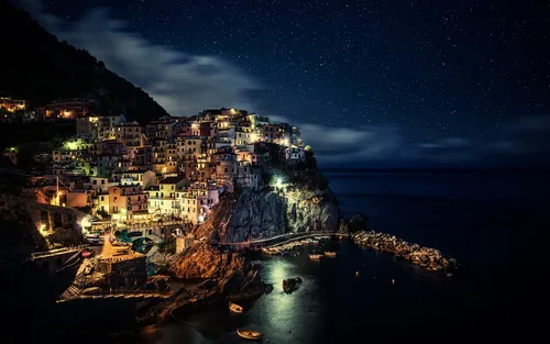 Италия Обои на телефон город в ночное время