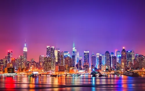 Нью Йорк Обои на телефон городской пейзаж ночью