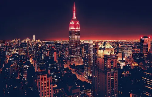 Нью Йорк Обои на телефон город в ночное время