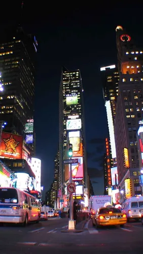 Нью Йорк Обои на телефон городская улица ночью