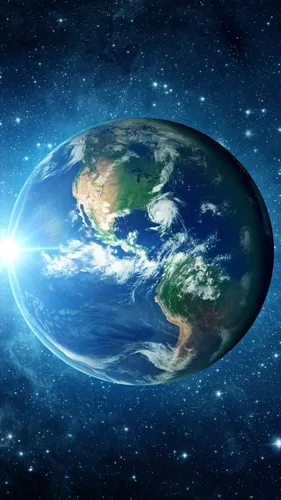 Земля Обои на телефон планета в космосе