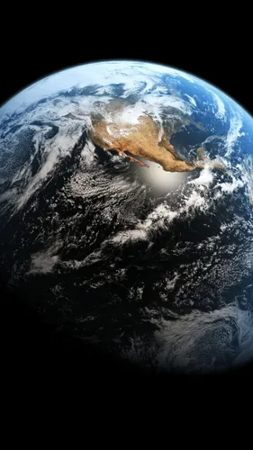 Земля Обои на телефон планета с облаками и водой