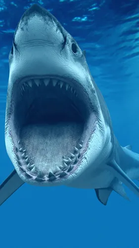Акулы Обои на телефон акула плавает под водой