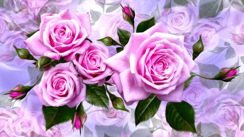 Красивые Цветы Обои на телефон группа розовых роз