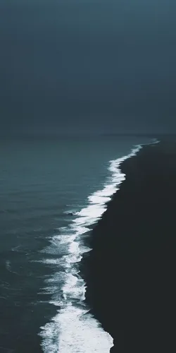 Море Обои на телефон пляж с волнами, разбивающимися о берег