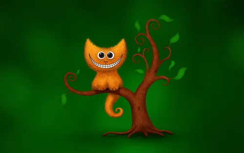 Рисованные Обои на телефон маленькая оранжевая ящерица