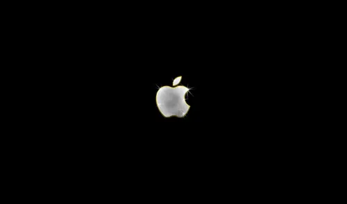 Apple Обои на телефон белое яблоко на черном фоне