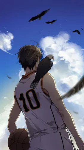 Баскетбол Куроко Обои на телефон человек с птицей на плече