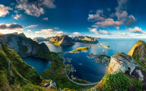 Норвегия Обои на телефон прекрасный вид на залив