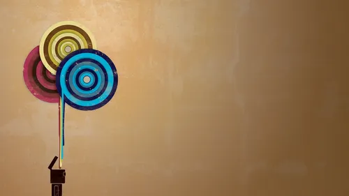 В Стиле Ретро Обои на телефон красочный шар с синим кругом