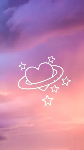 Красивые Фотки Обои на телефон розово-фиолетовый фон с белыми звездами и белым кругом
