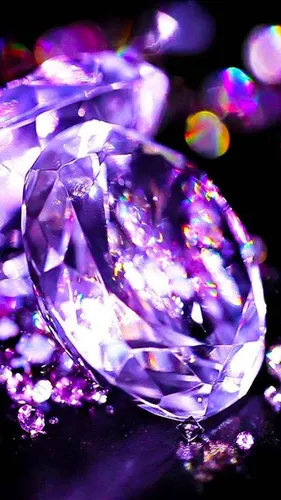 Драгоценности Обои на телефон крупный план фиолетового и белого драгоценного камня