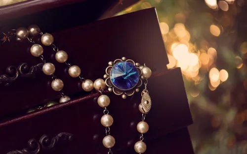 Драгоценности Обои на телефон ожерелье с голубым драгоценным камнем