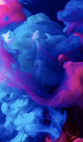 Цветной Дым Обои на телефон крупный план розового морского существа