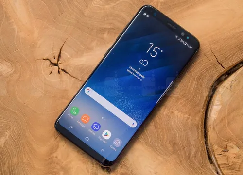 Samsung Galaxy S8 Обои на телефон синий сотовый телефон