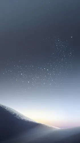 Samsung Galaxy S8 Обои на телефон звездное ночное небо над снежной горой