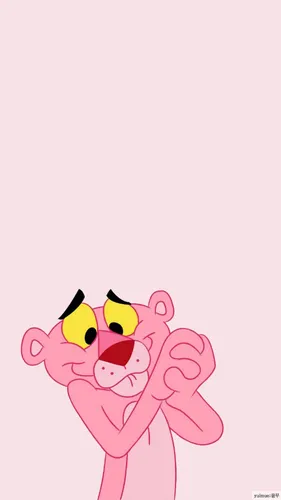Пантера Обои на телефон розовый мультипликационный персонаж