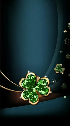 Четырехлистный Клевер Обои на телефон пара сережек на ожерелье