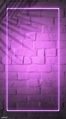 С Подсветкой Обои на телефон фиолетовая кирпичная стена