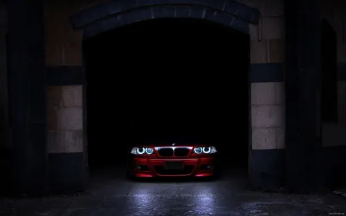 Bmw E46 Обои на телефон красный спортивный автомобиль в туннеле