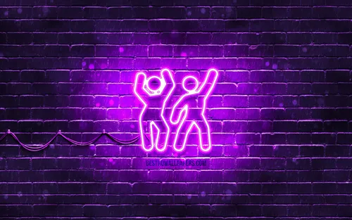 Неоновые Надписи Обои на телефон фиолетовый и белый логотип