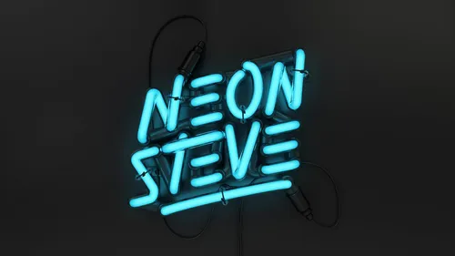 Неоновые Надписи Обои на телефон сине-черный логотип