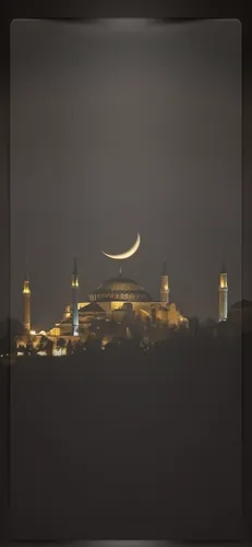 Мусульманские Обои на телефон вид на ночной город