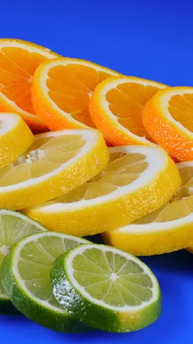 Лимоны Обои на телефон тарелка нарезанных апельсинов