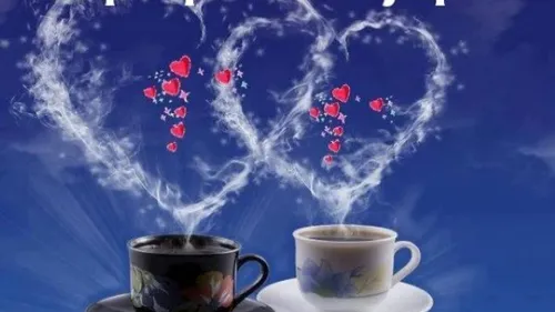 Доброе Утро Красивые Необычные Нежные Картинки чашки кофе с брызгами воды
