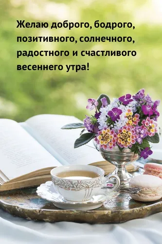 Позитивные С Добрым Утром И Хорошего Дня Картинки чашка кофе и ваза для цветов на столе