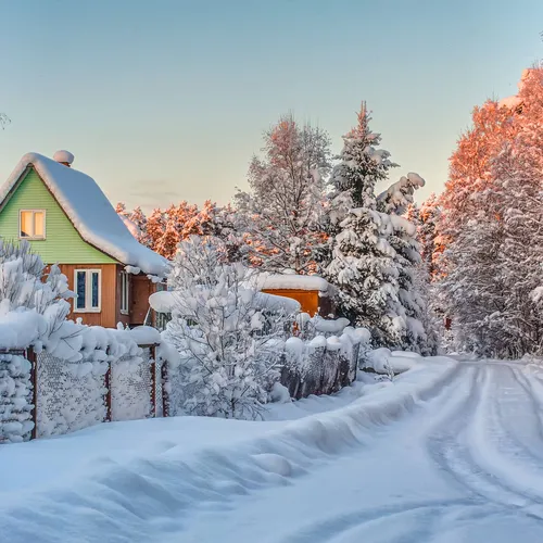 Зима Картинки дом, покрытый снегом