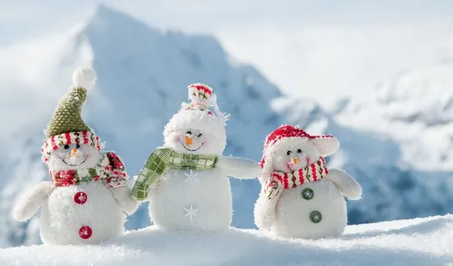 Новый Год Картинки группа снеговиков