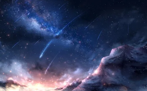Космос Картинки гора со звездами в небе