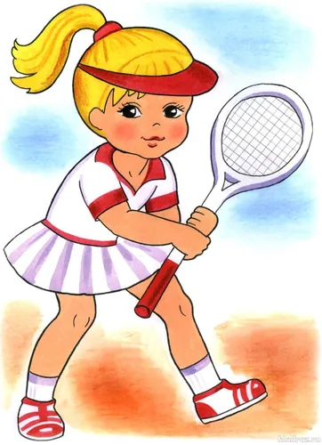 Спорт Картинки карикатура на девочку
