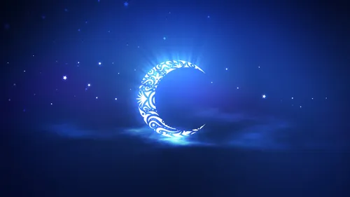 Мусульманские Картинки синий логотип на синем фоне