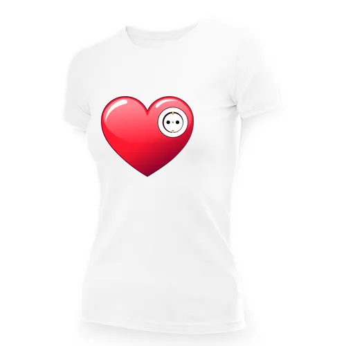 Сердце Картинки белая футболка с красным сердцем