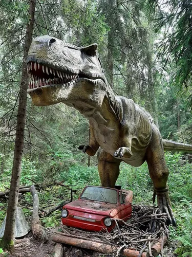 Динозавров Картинки большая статуя динозавра