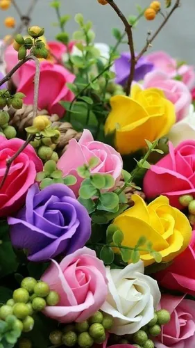 Красивые Цветы Картинки букет разноцветных цветов