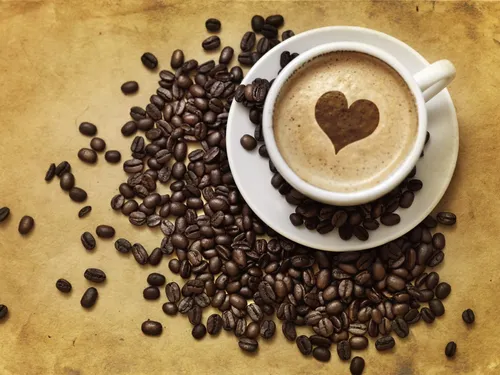 Кофе Картинки чашка кофе с кофейными зернами