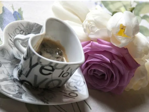 Кофе Картинки чашка чая с цветами